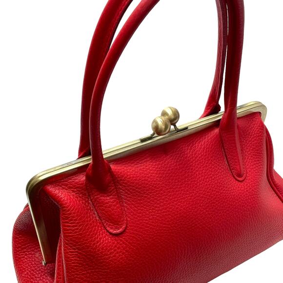 Taschenkinder Big Aurelie Leather Kisslock Frame Bag (Red) - Picture 6 of 12